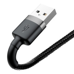 Baseus Καλώδιο usb σε Lightning Cafule 2.4a 0.5m (Γκρι/μαύρο)