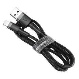 Baseus Καλώδιο usb σε Lightning Cafule 2.4a 0.5m (Γκρι/μαύρο)