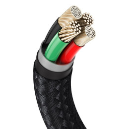 Baseus Καλώδιο usb σε Lightning Cafule Metal Braided, 2.4a, 1m (Μαύρο)