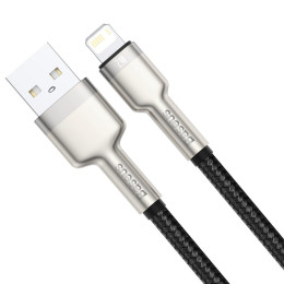 Baseus Καλώδιο usb σε Lightning Cafule Metal Braided, 2.4a, 1m (Μαύρο)