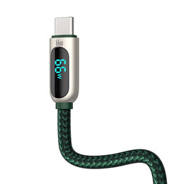 Baseus Καλώδιο usb σε usb-c με Οθόνη, 66w, 1m (Πράσινο)