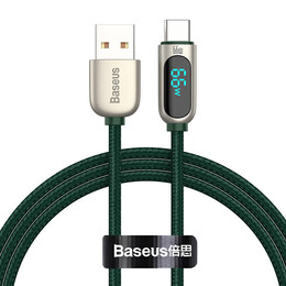 Baseus Καλώδιο usb σε usb-c με Οθόνη, 66w, 1m (Πράσινο)