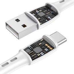 Usb to usb-c Cable Vfan Racing X05, 3a, 3m (White)