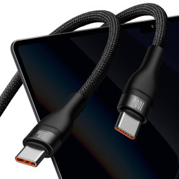 Baseus Καλώδιο usb 2σε1 Flash Series usb-c σε usb-c 100w, 1.5m (Μαύρο)