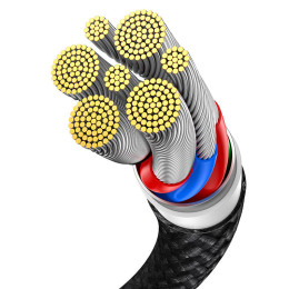 Baseus Καλώδιο usb 2σε1 Flash Series usb-c σε usb-c 100w, 1.5m (Μαύρο)