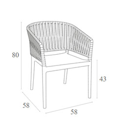 PORTOFINO WHITE/TAUPE ΠΟΛΥΘΡΟΝΑ ΠΟΛ/ΝΙΟΥ