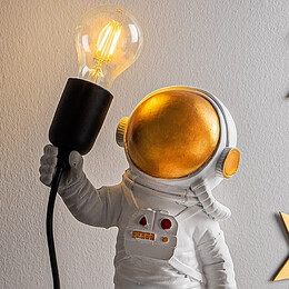 Φωτιστικό Επιτραπέζιο Astronaut Megapap e27 Πολυεστερικό Χρώμα Λευκό 20x15x32εκ.