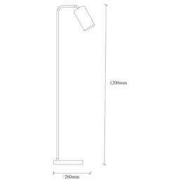 Φωτιστικό Δαπέδου Meli Megapap Μεταλλικό Χρώμα Μαύρο - Bronze Ø28x120εκ.