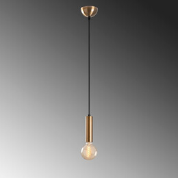 Φωτιστικό Οροφής Lizy Megapap e27 Μεταλλικό Μονόφωτο Χρώμα Χρυσό Vintage Ø4x111εκ.