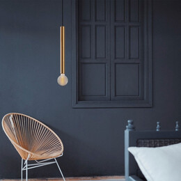 Φωτιστικό Οροφής Lizy i Megapap e27 Μεταλλικό Μονόφωτο Χρώμα Χρυσό Vintage Ø4x139εκ.