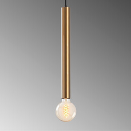 Φωτιστικό Οροφής Lizy i Megapap e27 Μεταλλικό Μονόφωτο Χρώμα Χρυσό Vintage Ø4x139εκ.