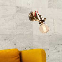 Απλίκα Τοίχου Asen Megapap e27 Μεταλλική Χρώμα Χρυσό Vintage 12x17x13εκ.