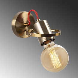 Απλίκα Τοίχου Asen Megapap e27 Μεταλλική Χρώμα Χρυσό Vintage 12x17x13εκ.