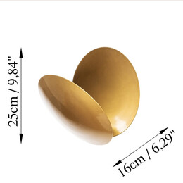 Απλίκα Τοίχου led Mimoza Megapap Μεταλλική Χρώμα Χρυσό 25x16x25εκ.