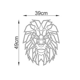 Απλίκα Τοίχου Lion Megapap e27 Μεταλλική Χρώμα Μαύρο 39x12x49εκ.