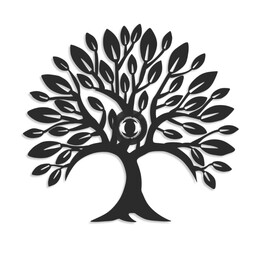 Απλίκα Τοίχου Tree Megapap e27 Μεταλλική Χρώμα Μαύρο 50x9x46εκ.