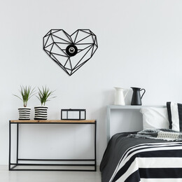 Απλίκα Τοίχου Heart Megapap e27 Μεταλλική Χρώμα Μαύρο 47x12x40εκ.