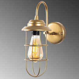 Απλίκα Τοίχου Vole Megapap e27 Μεταλλική Χρώμα Χρυσό 10x12x32εκ.