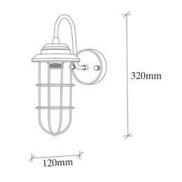 Απλίκα Τοίχου Vole Megapap e27 Μεταλλική Χρώμα Χρυσό 10x12x32εκ.