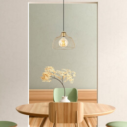 Φωτιστικό Οροφής Treiso Megapap e27 Μεταλλικό Μονόφωτο Χρώμα Χρυσό Ø28x126εκ.