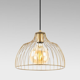 Φωτιστικό Οροφής Treiso Megapap e27 Μεταλλικό Μονόφωτο Χρώμα Χρυσό Ø28x126εκ.