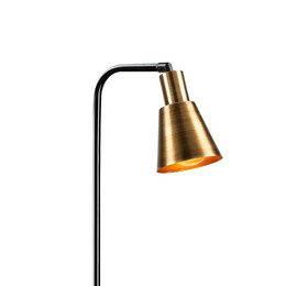 Φωτιστικό Δαπέδου Balbin Megapap e27 Μεταλλικό Χρώμα Μαύρο - Χρυσό Vintage Ø30x120εκ.