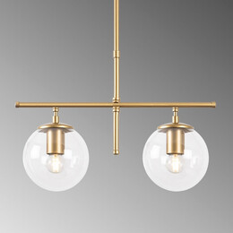 Φωτιστικό Οροφής Nilufer Megapap e27 Μεταλλικό Δίφωτο Χρώμα Χρυσό 52x15x76εκ.