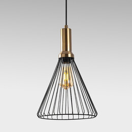 Φωτιστικό Οροφής Mentor Megapap e27 Μεταλλικό Μονόφωτο Χρώμα Μαύρο Ø24x140εκ.