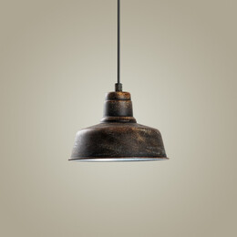 Φωτιστικό Οροφής Vinci Megapap e27 Μεταλλικό Μονόφωτο Χρώμα Χάλκινο Vintage Ø19x108εκ.