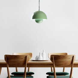 Φωτιστικό Οροφής Neptun Megapap e27 Μεταλλικό Μονόφωτο Χρώμα Πράσινο Ø30x70εκ.