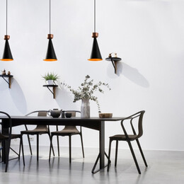 Φωτιστικό Οροφής Dona Megapap e27 Μεταλλικό Μονόφωτο Χρώμα Μαύρο Ø19x131εκ.