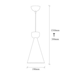 Φωτιστικό Οροφής Dona Megapap e27 Μεταλλικό Μονόφωτο Χρώμα Μαύρο Ø19x131εκ.
