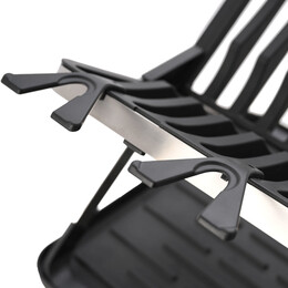 Estia Πιατοθηκη Αναδιπλουμενη Ανοξειδωτη 2 Επιπεδων 48x35.4x27.2cm Μαυρη