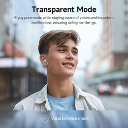 QCY Melobuds N50 ANC Black - 45db ANC TWS Semi-Ear Earbuds 6 mic ENC, IPX4 BT5.4