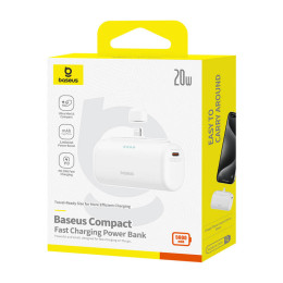 Powerbank os-Baseus Compact ip 5000mah 20w (White)