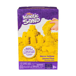 Spin Master Kinetic Sand - Neon Yellow Basic Sand 8oz box (20149739)