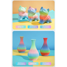 Creality Hyper PLA  Rainbow Wild Blossom Long Grad.- Fast Printing Filament with CFS tag 1kg 1.75