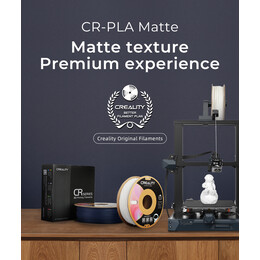 CREALITY CR-PLA Matte Gypsum White, 3D Printer Filament 1 kg Spool,1.75mm (3301010296)