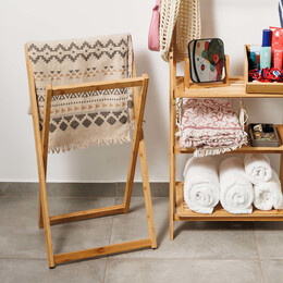 Estia Κρεμαστρα Πετσετας Βαμβοο Essentials Επιδαπεδια Φυσικο Χρωμα