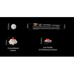 Keychron K5 V2 (K5X-B3) QMK Wireless Mechanical Keyboard Brown Switch RGB 100% US Layout