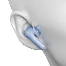 QCY AilyBuds E20 White- Hybrid ANC Semi-Ear TWS earbuds 6mics 13mm dynamic driver IPX4 BT5.4 35h