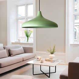 Φωτιστικό Οροφής Lela Megapap e27 Μεταλλικό Μονόφωτο Χρώμα Μέντα Ø31x100εκ.