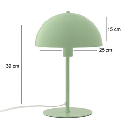 Φωτιστικό Επιτραπέζιο Favori Megapap e27 Μεταλλικό Χρώμα Μέντα Ø25x39εκ.