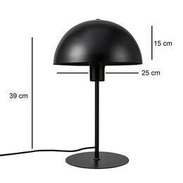 Φωτιστικό Επιτραπέζιο Favori Megapap e27 Μεταλλικό Χρώμα Μαύρο Ø25x39εκ.