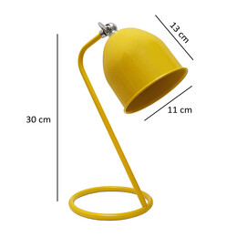 Φωτιστικό Γραφείου Treviso Megapap e14 Μεταλλικό Χρώμα Κίτρινο 11x13x30εκ.