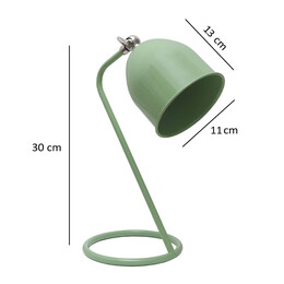 Φωτιστικό Γραφείου Treviso Megapap e14 Μεταλλικό Χρώμα Μέντα 11x13x30εκ.