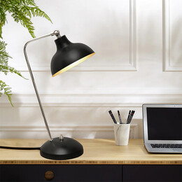 Φωτιστικό Γραφείου Travis Megapap e14 Μεταλλικό Χρώμα Μαύρο 16,5x11x42εκ.