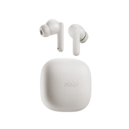 QCY Buds White - Noise Reduction Clear Calls TWS Earbuds 35h, 10mm dynamic drivers