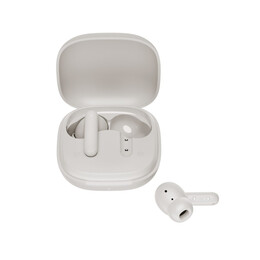 QCY Buds White - Noise Reduction Clear Calls TWS Earbuds 35h, 10mm dynamic drivers