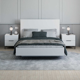 Κρεβάτι Oryana Megapap Χρώμα Λευκό 160x200εκ.